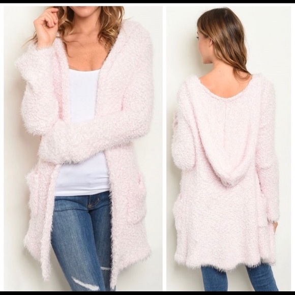 O & O Sweaters - ⬇️$100Flirty, feathery feel, Pretty Pink Cardigan!